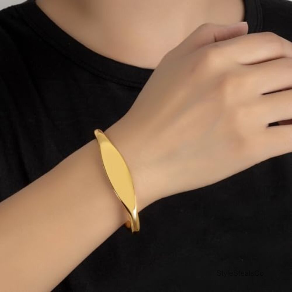 Adjustable 925 Sterling Silver Bangle Bracelet St… - image 2